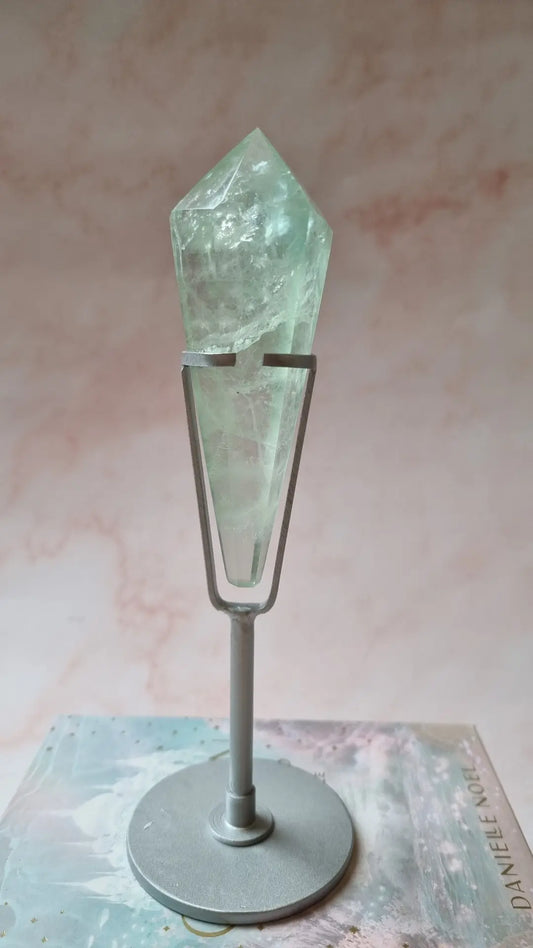 Green Fluorite Point on stand no2