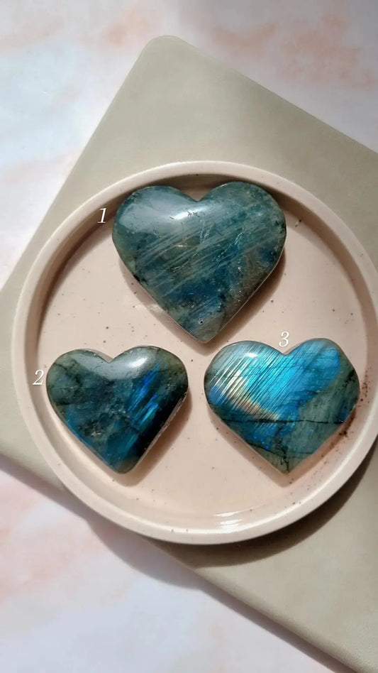 Labradorite Hearts