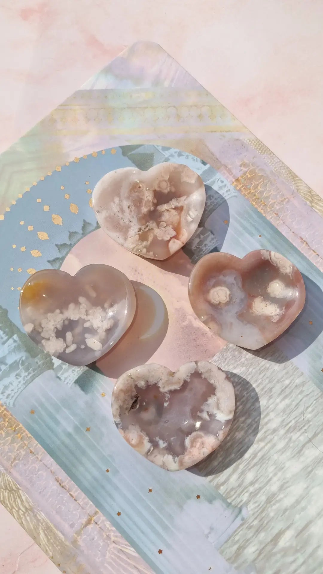 Mini Flower Agate crystal bowls