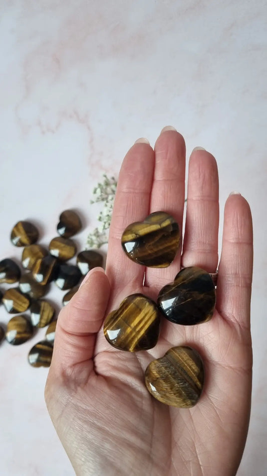 Tiger Eye Hearts