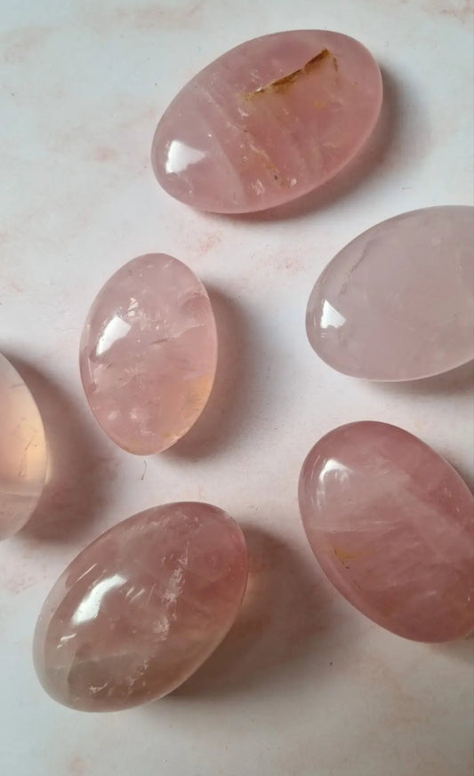 High Grade Rose Quartz large palmstone